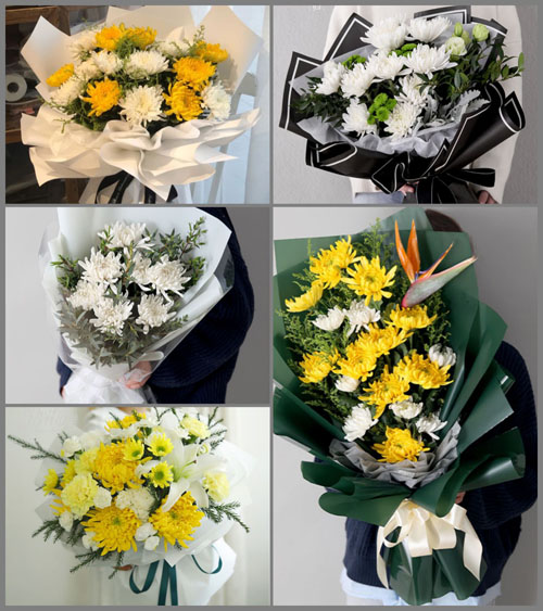 四川成都郫都区花园镇永和村白事花束代送
